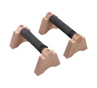 SUBLXPoten Parallettes Calistenics Lot de 2 Barres Pompes en Bois antidérapantes for entraînement au Sol à Domicile, Fitness et Gymnastique(Khaki S)