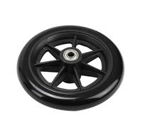 SUBLXPoten Roues de fauteuils roulants roulettes Avant Robustes de 6/8 Pouces for Fauteuil Roulant, Roues Lisses et Flexibles, pièces de Rechange for Fauteuil Roulant(6inch-Black)