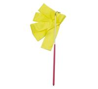 SUBLXPoten Rubans de Danse Rubans de Gymnastique colorés 2M/4M, Ruban de Danse, Art Rythmique, Banderole de Ballet, Tige tournante for l'entraînement en Gymnastique(Yellow,4M)