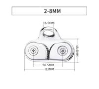 SUBLXPoten Taquet Bateau Taquet de Corde en Acier Inoxydable for Bateau, Taquet à Came, Guide-câble, Voile Marine, voilier, Kayak, canoë, dériveur, Corde de 2 à 8 mm, de 10 à 16 mm(2-8mm)