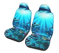 Submarine Coral Rays Dua Sarung JOK Mobil,*, Sarung JOK Mobil Depan, Cocok Untuk Sebagian Besar Mobil, SUV, Truk, Van, Dll.