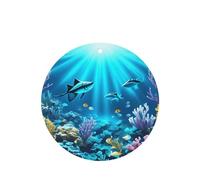 Submarine Coral Rays Lot de 4 désodorisants de voiture parfumés à la lavande à suspendre pour intérieur de véhicule, décoration parfumée double face pour voiture, maison, placard