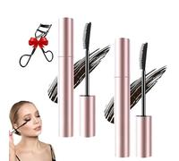Submarinen Mascara Waterproof, Submarinen Mascara Volume, Briskrythmn Tubing Mascaras Black & Brown for Lash Makeup, Natural Defining Curling Eyelashes, Clump-Free Smudge-Proof Formula (2*Noir)