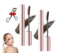 Submarinen Mascara Waterproof, Submarinen Mascara Volume, Briskrythmn Tubing Mascaras Black & Brown for Lash Makeup, Natural Defining Curling Eyelashes, Clump-Free Smudge-Proof Formula (2*Marron)