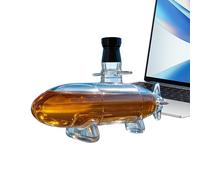 Submarines Bouteille à décanter à whisky, adorable carafe à décanter en verre, récipient à vin décoratif en verre, cadeau de pendaison de crémaillère pour homme, bar, voyage, fête, 50,8 x 38,1 x 38,1