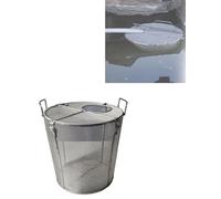 Submersible Pump Guard, Compatible with Deep Well Sewage Pumps, Stainless Steel Pump Filter Screen Cage with Reinforced Mesh(3mm x 16.5" x 23.6")