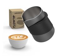 Subminimal FlowTip Pichet à lait sans Poignée, Pot à Mousse en Acier Inoxydable pour Latte Art, Pot pour Le Café la Mousse de Lait Cappuccino et Latte (Noir)