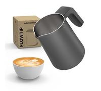 Subminimal FlowTip Pot à Lait en Acier Inoxydable Barista, Ergonomique, Résistant à la Chaleur, Pichet pour Le Café la Mousse de Lait Cappuccino et Latte, Noir