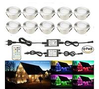 SUBOSI 13x Wifi RGBWIC+Blanc Chaud LED Spot Encastrable Exterieur Dimmable Ø31mm 12V Couleur Dynamique Spot led Extérieur Encastrable Fonctionne avec Alexa, téléphone IP67 Spots à Encastrer Extérieur