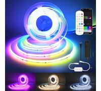 SUBOSI 5M COB Wifi Ruban Led,Led Chambre RGBWW+IC 784led/M 3920leds 24V, Led Ruban Bande Led RGBWWIC Dynamique Multicolore avec Télécommande,LED bande fonctionne avec Google Home assistant/Alexa