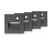 SUBOSI LED Spot Mural Encastré 3W Applique Murale Escalier Etape Lampe Détecteur de Mouvement Sol Encastré Hall 2800K Blanc Chaud