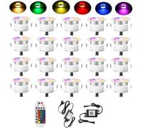 SUBOSI Lot de 20 Wifi Multicolore RGBWW(4 en 1) 0.6W Ø31mm Spot Encastrable Exterieur Dimmable Fonctionne Avec Alexa, Google Home,Spots LED Encastrable DC12V Etanche IP67