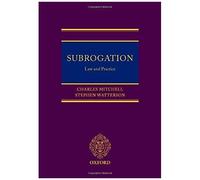 Subrogation Charles Mitchell, Stephen Watterson (Auteur)