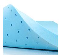 subrtex Surmatelas en Mousse à mémoire de Forme pour lit Simple, 5,1 cm, Mousse infusée de Gel pour soulager la Pression (90 x 190 x 5 cm)