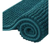 SUBRTEX Tapis de Bain Chenille Doux et Absorbant l'eau, séchage Rapide, Lavable en Machine (Bleu, 50,8 x 81,3 cm)