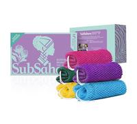 SubSahara African Net Sponge Authentic - Lot de 5 éponges exfoliantes douces pour tous les types de peau, éponge de bain pour le visage et le corps, voyage portable
