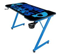 Subsonic - Bureau Gaming Ergonomique Finition Carbone avec Tapis de Souris XXL Brawl Stars pour PC Gamer - Licence Officielle - Plateau Noir et piètement Bleu