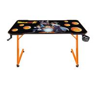 Subsonic - Bureau Gaming Ergonomique Finition Carbone avec Tapis de Souris XXL Dragon Ball pour PC Gamer - Licence Officielle DBZ - Plateau Noir et piètement Orange