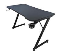 Subsonic - Bureau gaming ergonomique finition carbone 120x60 cm avec tapis de souris intégral - Noir