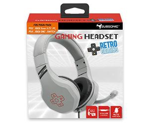 Subsonic - Casque Gamer avec micro pour Playstation 4 - PS4 Slim - PS4 Pro - Xbox One - PC - Nintendo Switch - Edition accessoire retro gaming