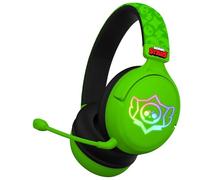 Subsonic - Casque Gaming sans Fil Brawl Stars avec LED et Micro Amovible. Casque Gamer sous Licence Officielle, Compatible Consoles, PC, Tablets et Smartphones - Vert