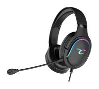 Subsonic - Casque Gaming Spectra LED pour PS5, PS4, PC, Xbox - Noir | Hauts Parleurs de 50 mm, Micro Inclinable, LED RGB Dynamique Télécommande avec Réglage du Volume et Bouton Mute intégrés