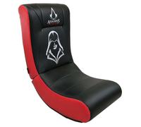 Subsonic - Chaise à bascule, Rocking Chair Assassin's Creed, pouf gamer simili cuir et broderies - Noir et rouge