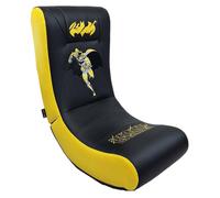 Subsonic - Chaise à bascule, Rocking Chair Batman, pouf gamer simili cuir et broderies - Noir et jaune