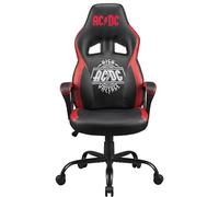 Subsonic - Chaise gaming AC/DC chaise de bureau, fauteuil gamer, assise à bascule, dossier ergonomique - Noir