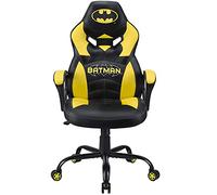 Subsonic Chaise Gaming Batman, Fauteuil Gamer Noir Taille S/M | Licence officielle, Ergonomique, Mousse Haute Densité, Accoudoirs, Hauteur Réglable - Pour enfants et adolescents - Noire