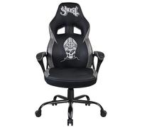 Subsonic - Chaise Gaming Ghost - Fauteuil de Bureau Ergonomique avec Mousse Haute Densité, Mécanisme à Bascule et Accoudoirs Confortables - Hauteur Réglable - Noir