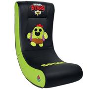Subsonic - Fauteuil à Bascule Gaming Brawl Stars Spike - Rocking Chair Ergonomique sous Licence Officielle - Similicuir Noir et Vert avec Broderies - Pouf Gamer de Salon ou Chambre