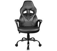 Subsonic - Chaise Gaming Superman - Fauteuil de Bureau Ergonomique avec Mousse Haute Densité, Mécanisme à Bascule et Accoudoirs Confortables - Hauteur Réglable - Noir