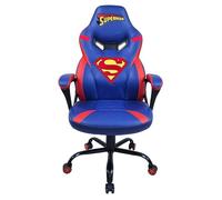 Subsonic - Chaise Gaming Superman pour Enfant et Ado - Fauteuil de Bureau Ergonomique avec Mousse Haute Densité, Mécanisme à Bascule et Accoudoirs Confortables - Hauteur Réglable - Bleu et Rouge