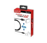 Subsonic - Charge & Play Cable Xxl - Câble De Recharge Xxl - Câble Type C De 4 Mètres Pour Nintendo Switch, Accessoires Pro Controller Et Joy-Con