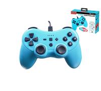 Subsonic - Manette Colorz avec câble ultra long de 3 mètres, vibration et gyroscope - Accessoire pour console Nintendo Switch - Bleu Néon