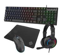 Subsonic-Combo Pack d'accessoires Gamer pour PC - Clavier AZERTY - Souris - Casque Gaming - Tapis de Souris