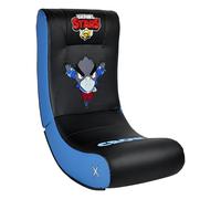 Subsonic - Fauteuil à Bascule Gaming Brawl Stars Crow - Rocking Chair Ergonomique sous Licence Officielle - Similicuir Noir et Bleu avec Broderies - Chaise Confortable Salon ou Chambre