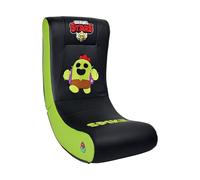 Subsonic - Fauteuil à Bascule Gaming Brawl Stars Spike - Rocking Chair Ergonomique sous Licence Officielle - Similicuir Noir et Vert avec Broderies - Pouf Gamer de Salon ou Chambre
