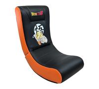 Subsonic - Fauteuil à Bascule Gaming Dragon Ball - Rocking Chair Ergonomique sous Licence Officielle - Similicuir Noir et Orange avec Broderies - Chaise Confortable Salon ou Chambre