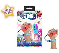 Subsonic - Grip & Strap pack officiel Just Dance 2019 - Poignées ergonomiques de confort avec dragonnes pour manette Nintendo Switch JoyCon - Bleu et violet