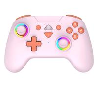 Subsonic - Manette Switch / Switch Oled sans fil - Manette pour Switch avec LED, vibrations et gyroscope - Rose bonbon