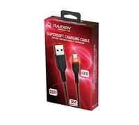 Subsonic - Raiden - Cable de recharge et transfert USB C, Supersoft anti n uds de 3 mètres, LED rétroéclairage pour manette PS5, Nintendo Switch et Xbox Serie X