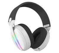 Subsonic Casque gaming Vektra – Sans fil, LED RGB, micro rétractable, son stéréo – Blanc