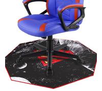 Subsonic Tapis de sol gaming Superman 100x100 cm antidérapant protège sol et parquet Noir