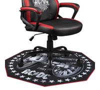 Subsonic - Tapis de Sol Gaming AC/DC 100x100 cm Antidérapant | Licence Officielle. Tapis de protection de Sol et Parquet pour Chambre Gamer et Tapis de Chaise de Bureau - Facile à Nettoyer