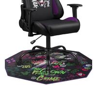 Subsonic - Tapis de Sol Gaming Joker 100x100 cm - Antidérapant pour Chaise de Bureau - Tapis de Protection de Sol et Parquet pour Chambre Gamer - Facile à Nettoyer - Noir