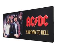 Subsonic Tapis de Souris XXL AC/DC | Licence Officielle, Tapis de Bureau avec Surface Lisse Optimisée pour Capteurs de Souris, Base Antidérapante et Bords Cousus