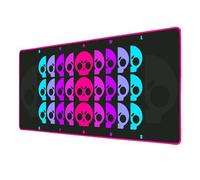 Subsonic – Tapis de souris XXL Brawl Stars 90x40 cm, antidérapant, bords cousus – Noir & Fluo