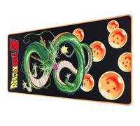 Subsonic - Tapis de Souris XXL Dragon Ball Z - Tapis de Bureau DBZ 90x40 cm - sous-Main Surface Lisse Optimisée pour Capteurs Souris, Base Antidérapante, Bords Cousus - Noir & Orange